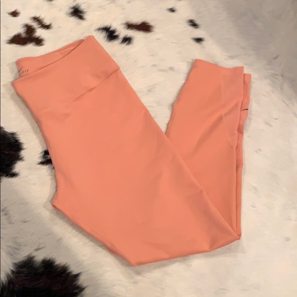 pink salmon nike leggings